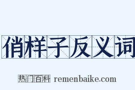 俏样子反义词是什么意思的图片